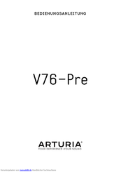 Arturia V76-Pre Bedienungsanleitung
