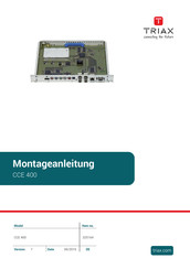 Triax CCE 400 Montageanleitung