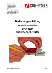 Zehntner ZCC 2080 Bedienungsanleitung