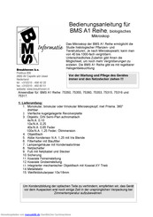 BMS A1 Bedienungsanleitung