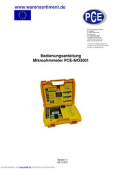 PCE Instruments PCE-MO3001 Bedienungsanleitung