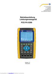 PCE Instruments PCE-PA 8300 Betriebsanleitung
