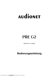 Audionet PRE G2 Bedienungsanleitung