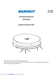 mamibot PREVAC650 Gebrauchsanleitung