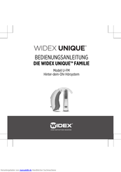 WIDEX UNIQUE Musik Bedienungsanleitung