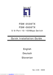 Level One FSW-0808TX Startanleitung