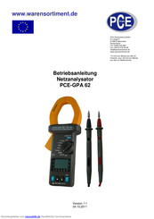 PCE GPA 62 Betriebsanleitung