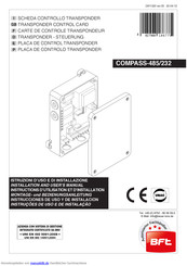 BFT COMPASS 485 Montage- Und Bedienungsanleitung