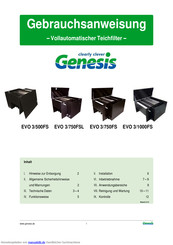 Genesis EVO 3/750FS Gebrauchsanweisung