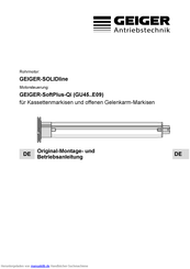 GEIGER SOLIDline-KS GU4506 Betriebsanleitung