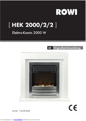 Rowi HEK 2000/2/2 Originalbetriebsanleitung