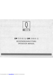 MBQuart QM 215.61 Q Bedienungsanleitung