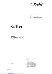 Krefft KV 55 Betriebsanleitung