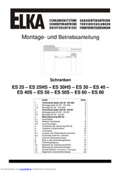 Bauer ES 80 Montage- Und Betriebsanleitung