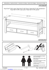 Unique Furniture A/S Royal Oak TV-HiFi Aufbauanleitung