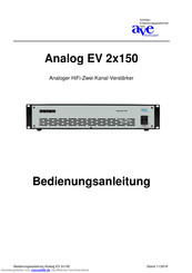 AVE Analog EV 2x150 Bedienungsanleitung