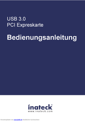 Inateck PCI Expreskarte Bedienungsanleitung