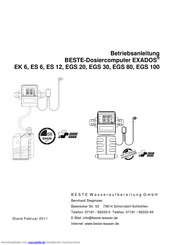 BESTE EXADOS EGS 100 Betriebsanleitung