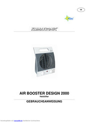 SUNTEC Klimatronic Air Booster Design 2000 Gebrauchsanweisung