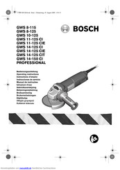Bosch GWS 8-115 PROFESSIONAL Bedienungsanleitung