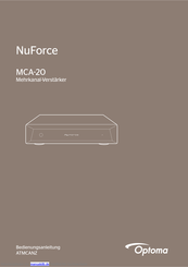 Optoma NuForce MCA-20 Bedienungsanleitung