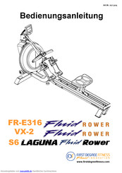 First Degree Fitness FLUID ROWER S6 Laguna Bedienungsanleitung