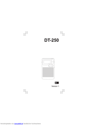 Sangean DT-250 Bedienungsanleitung