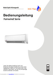 KK-Tec Fairwind Serie Bedienungsanleitung