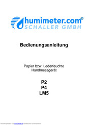 humimeter.com P4 Bedienungsanleitung