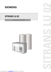 Siemens SITRANS LU 02 Betriebsanleitung