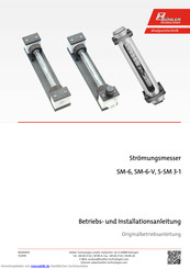 Buhler SM-6-V Betriebs Und Installationsanleitung