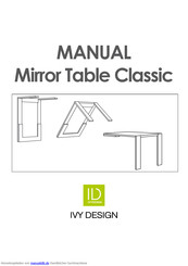 IVY DESIGN Mirror Table Classic Anleitung