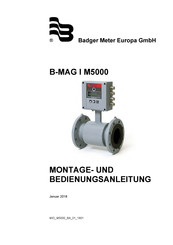 Badger Meter B-MAG I M5000 Montage- Und Bedienungsanleitung