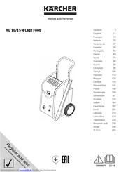 Kärcher HD 10/15-4 Cage Food Handbuch