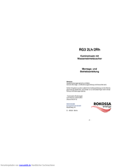 Rokossa energy RG3 2Rh Montage- Und Betriebsanleitung