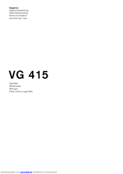 Gaggenau VG 415 Gebrauchsanleitung