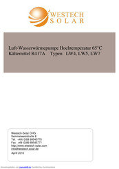 Westech-Solar LWH5 Handbuch