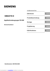 Siemens SIMADYN D Benutzerhandbuch
