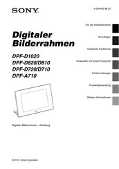 Sony DPF-D1020 Anleitung