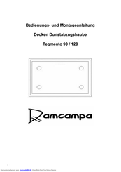 Damcampa Tegmento 120 Bedienungs- Und Montageanleitung