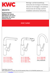 KWC SUNO 10.171.992.127 Montage- Und Serviceanleitung