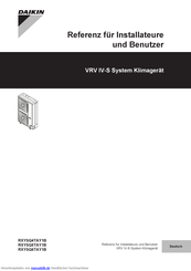Daikin VRV IV-S RXYSQ5TAY1B Referenz Für Installateure Und Benutzer