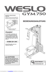 Weslo GYM 750 Bedienungsanleitung
