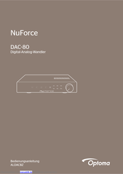 Optoma NuForce DAC-80 Bedienungsanleitung