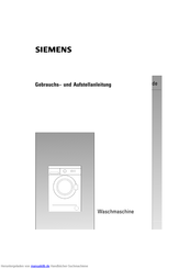 Siemens WM14A120 Gebrauchs- Und Aufstellanleitung