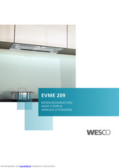 Wesco EVME 209 Bedienungsanleitung