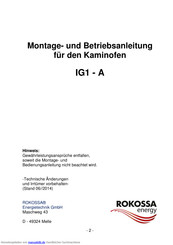 Rokossa energy IG1-A Montage & Betriebsanleitung