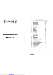 Jundes KHU 2000 Bedienerhandbuch