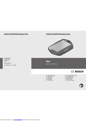 Bosch Performance Line Nyon BUI275: 1 270 020 915 Originalbetriebsanleitung