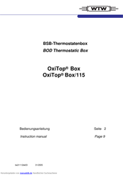 WTW OxiTop Box/115 Bedienungsanleitung